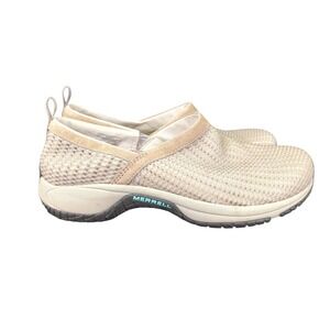 Merrell Encore Adams Breeze Taupe Mesh Slip On Comfort Walking Shoes Womens 9